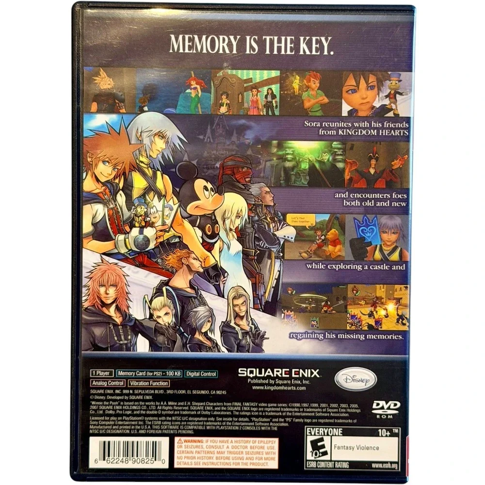 Kingdom Hearts Re:Chain of Memories PS2 PlayStation 2 Greatest Hits CIB Tested‎